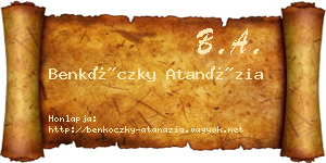 Benkóczky Atanázia névjegykártya